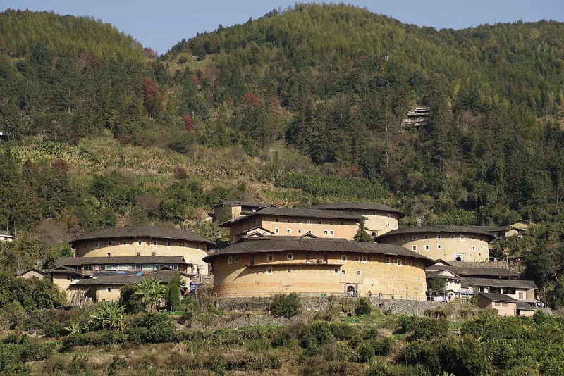 南京の天螺坑土楼グループの実際の風景