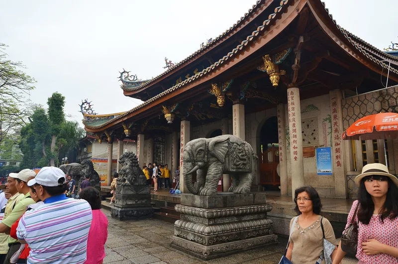 厦門の伝統的な寺院である南普陀寺の実際の風景